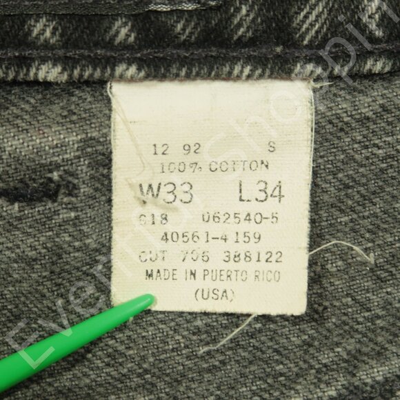 Vintage Levis SilverTab Jeans Mens 33 Black Baggy Loose Made In USA 90s - Picture 10 of 11